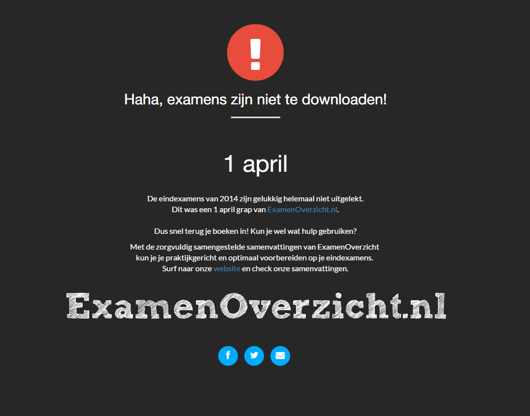 1 april grap ExamenOverzicht 1 april grap ExamenOverzicht