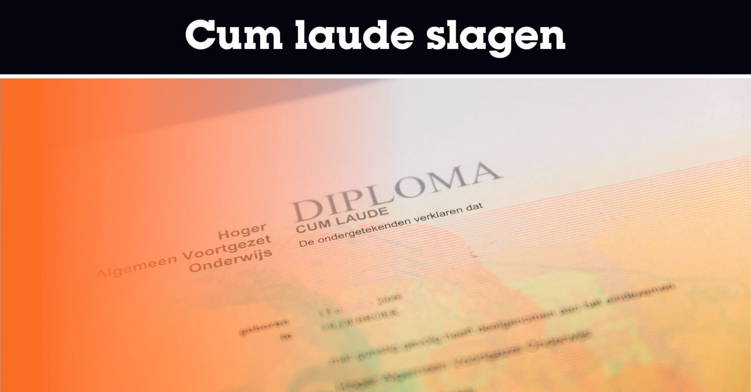 Cum laude slagen voor het eindexamen