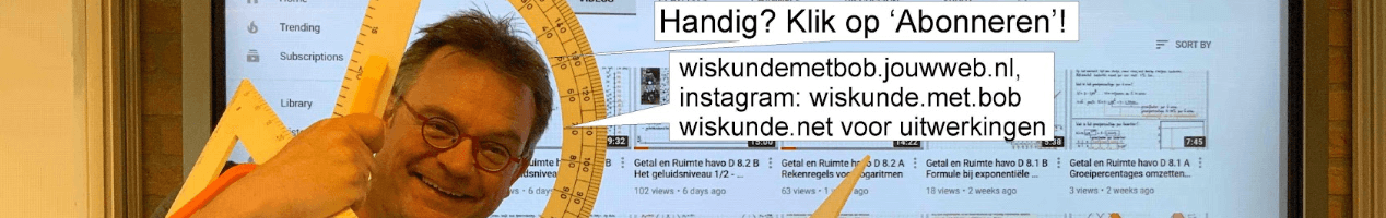 YouTube docent Wiskunde met Bob Pruiksma