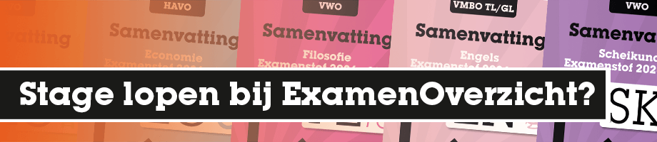 Stage lopen bij ExamenOverzicht?