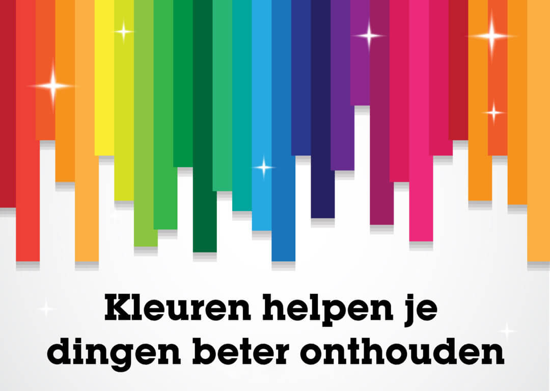 Kleuren helpen je dingen beter onthouden Kleuren helpen je dingen beter onthouden