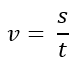 Formule van snelheid