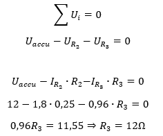 Toegepaste spanningswet van Kirchhoff