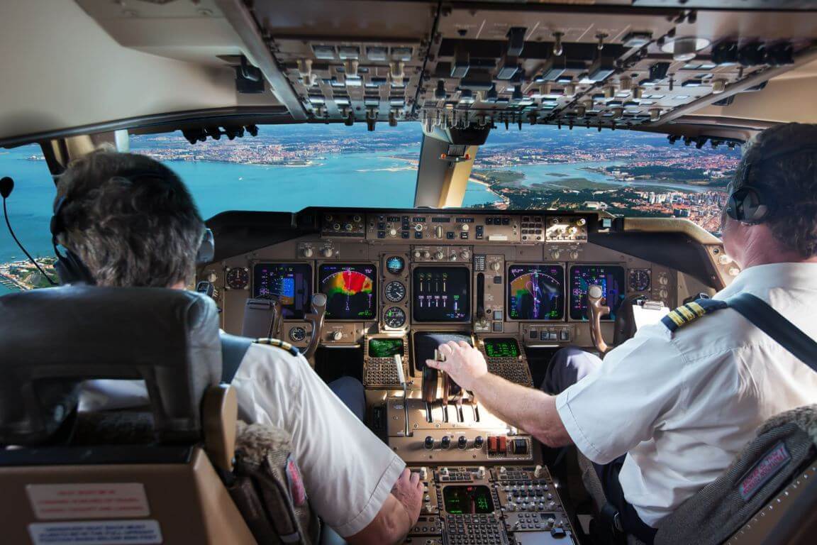 Piloten in de cockpit