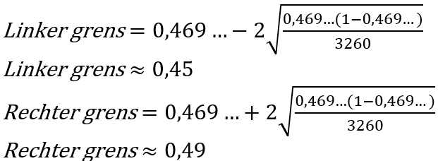 Berekening steekproefproportie