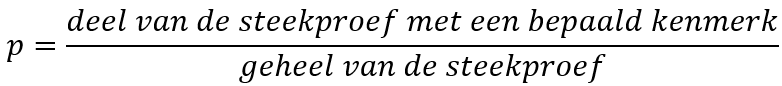 Formule van steekproefproportie