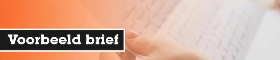 Voorbeeld brief Voorbeeld brief