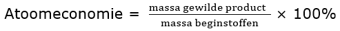 Formule atoomeconomie algemeen